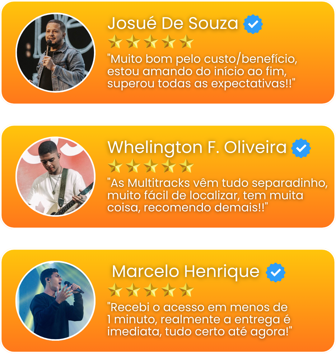 Depoimentos de clientes